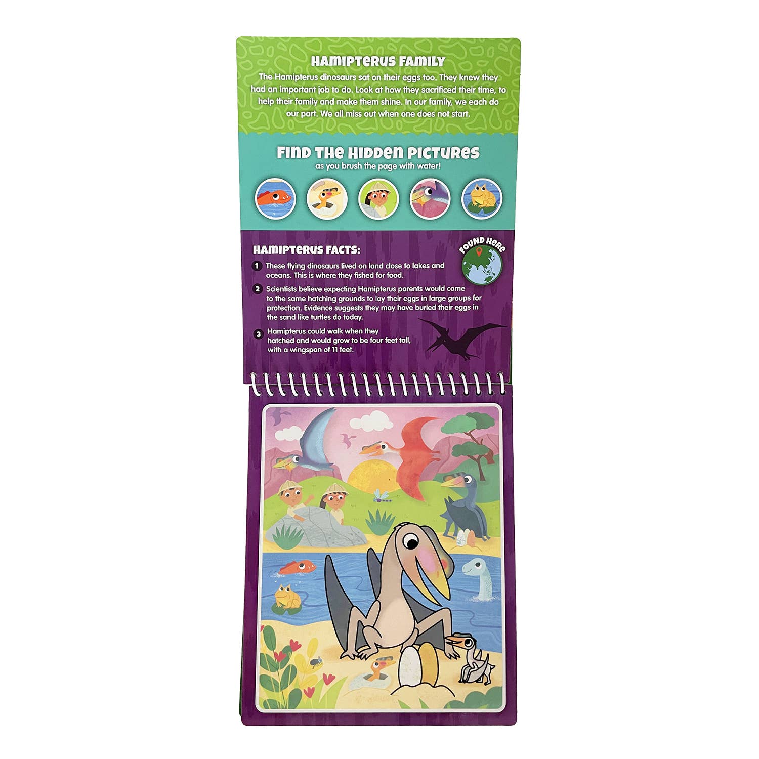 KangaToys - Wholesale Coloring & Activity Book - Kids & Baby - Dinosaur Families Aqua Brush Color with Water Book, Reusable6