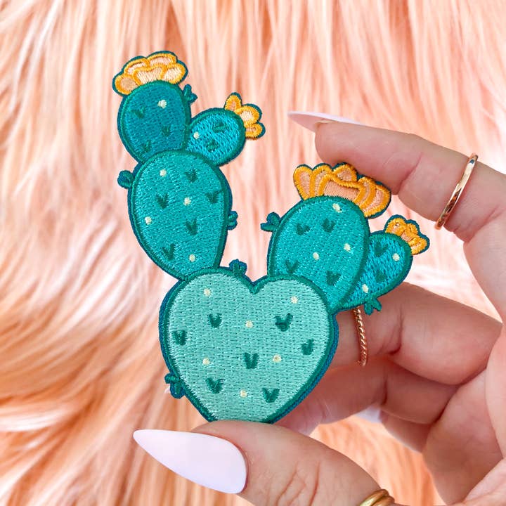 Chelzart - Wholesale Patch - Prickly Pear Cactus Embroidered Patch | Cactus Iron on Patch1