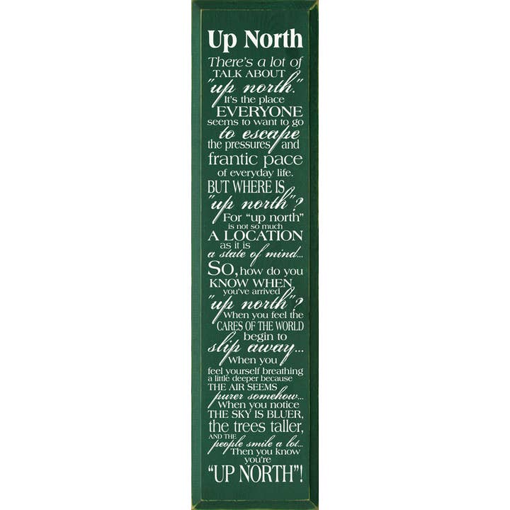 SAWDUST CITY - Wholesale Sign - Up North Rustic Vertical Wood Sign