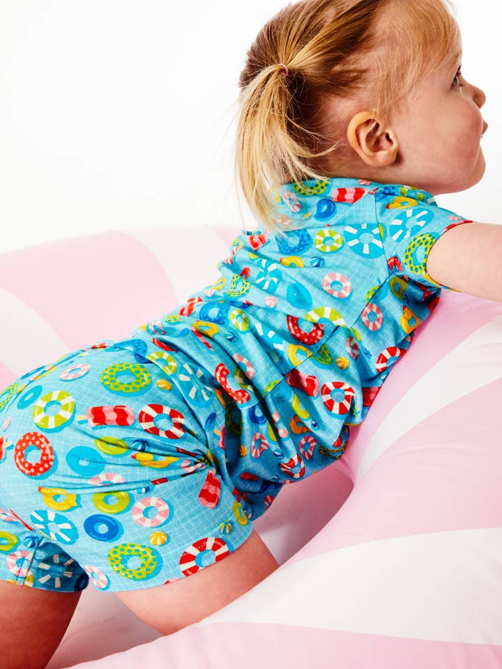Clover Baby & Kids - Wholesale Sleepwear Set - Kids - Shorts Pajama Set - Pool Floats2