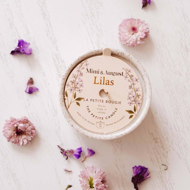 Mimi & August - Wholesale Travel Candles - Lilac - Reusable Soy Scented Candle - 3 oz