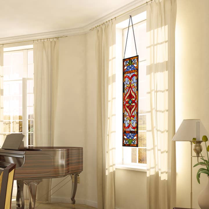 River of Goods - Wholesale Suncatcher - 36"H Lani Victorian Stained Glass Window Panel9