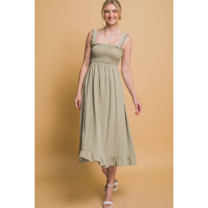 SMOCKED MAXI DRESS for wholesale by Pinkbloom