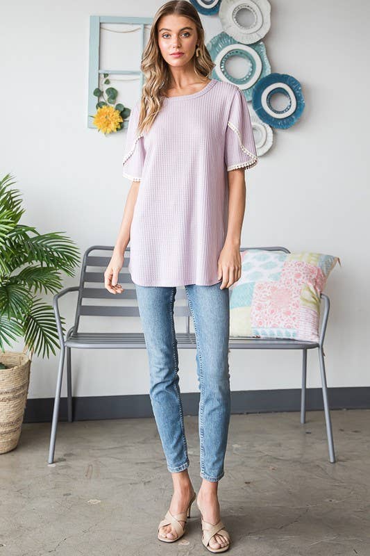 HEIMISH – Túnica - Mulher por atacado – TAMPO DE WAFFLE MACIÇO ET7046-118