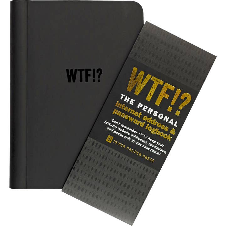 Peter Pauper Press - Wholesale Journal/Diary - WTF? The Personal Internet Address & Password Organizer5