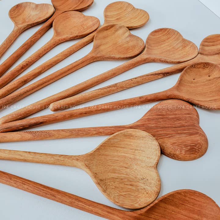 194 Craft House - Wholesale Kitchen Spoon - Love You Mama - Wooden Heart Spoon - Valentine Gifts6