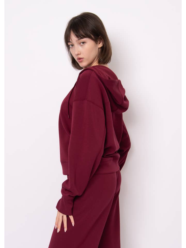 RD Style - Wholesale Hoodie - Women's - SALLIE SOFT KNIT LS SNAP FRONT HOODIE-77T247S3