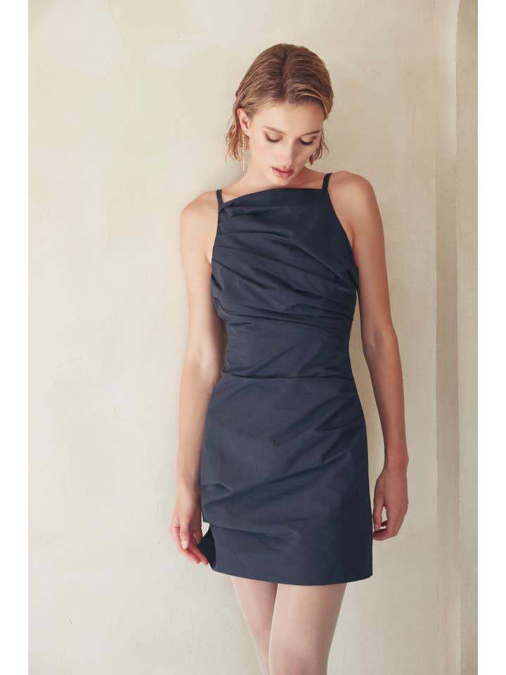 Fore Collection - Wholesale Dress - Women's - ELEGANT CHIC COCKTAIL PARTY PLEATED MINI DRESS-DI10047FO3