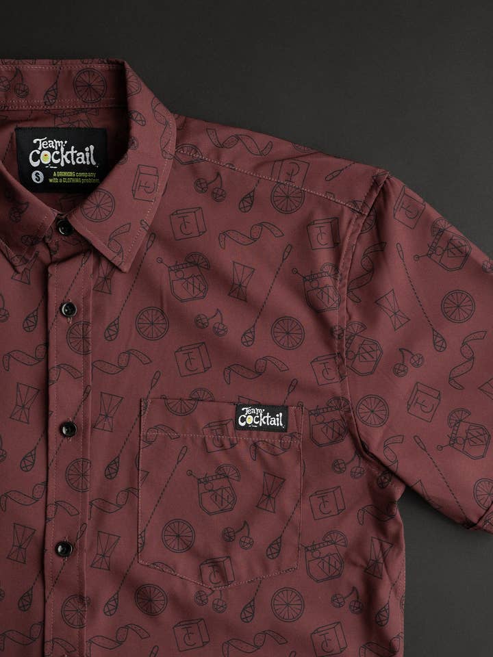 Team Cocktail - Wholesale Button Down Shirt - Unisex - Old Fashioned Classic Cocktail Unisex Button Up Shirt5