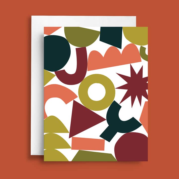 Mod Joy Geometric Shapes | Holiday Card for wholesale by Natasia Makes
