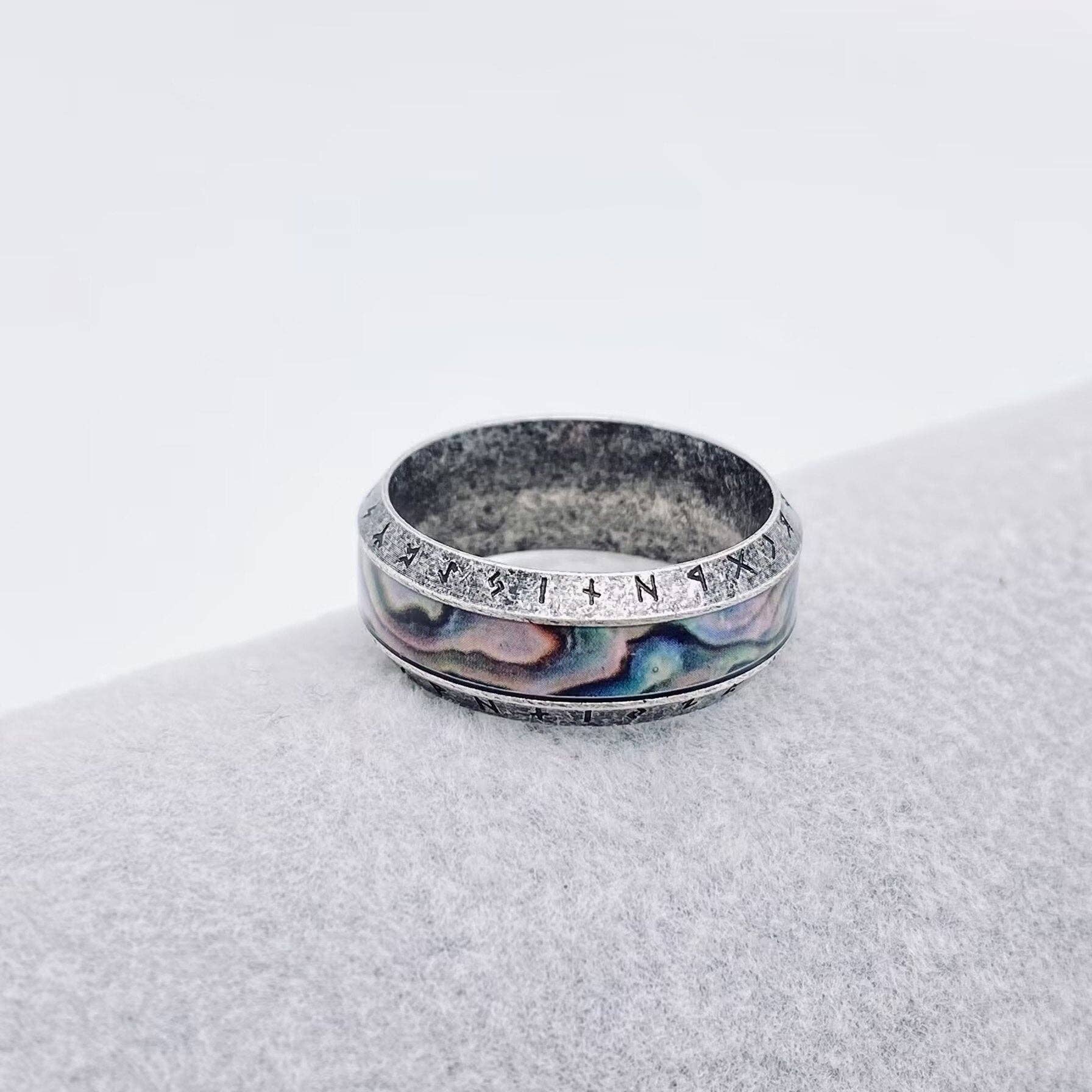 Mio Queena - Wholesale Band/Stacked Ring - Retro Stainless Steel Tree of Life Viking Rune Ring - MJ/MR3