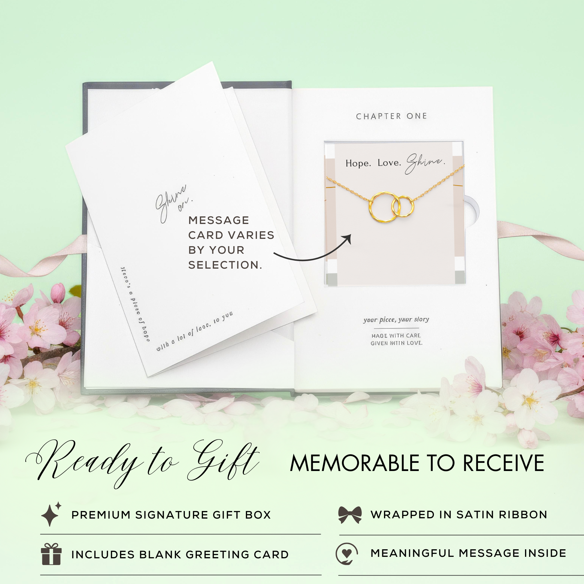 hope love shine – Großhandel Kette mit Anhänger/Charm – Krebsgenesungsunterstützung Geschenk für Sie - Gold Silber Perle9