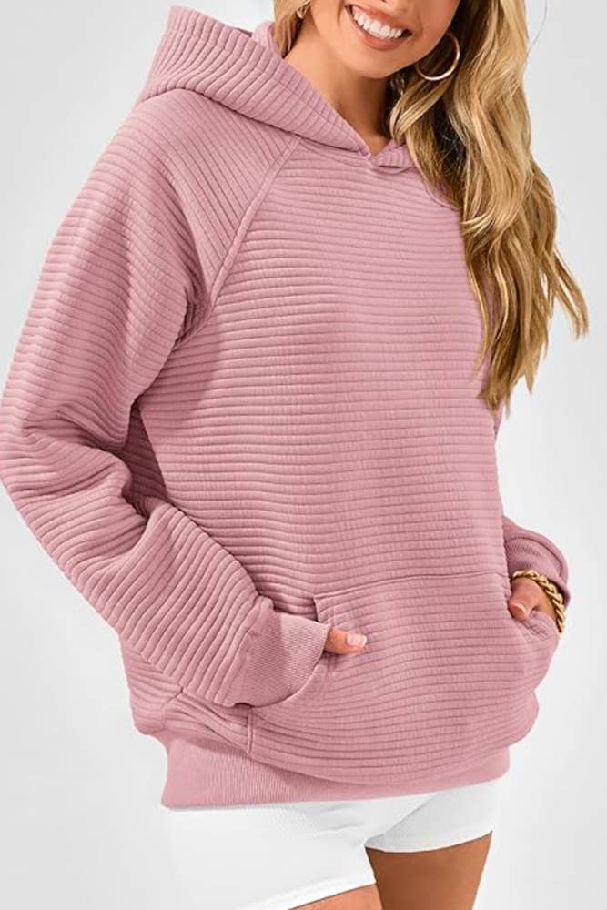 UNISHE - Wholesale Hoodie - Dames - Sweatshirt met capuchon en kangoeroezakken in effen kleur ZK21787