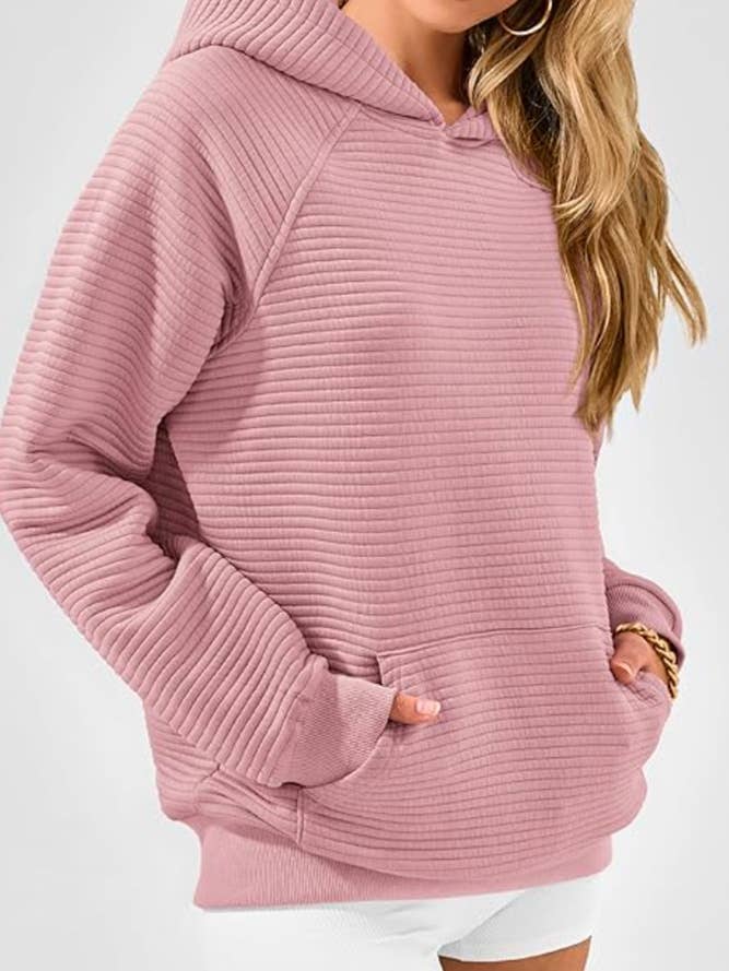 UNISHE - Wholesale Hoodie - Dames - Sweatshirt met capuchon en kangoeroezakken in effen kleur ZK21787