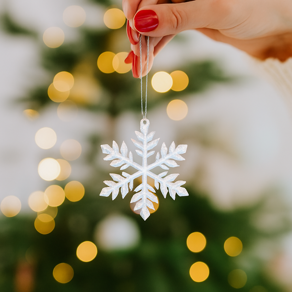 JEMS of the Sea - Vente Objets de décoration - Ornement Flocon de Neige - Résine Holographique - Noël12