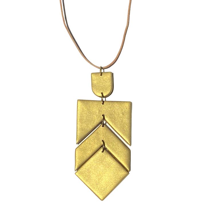 Collier Longueur Réglable Plume Dorée pour la vente par Daydreams and Joy