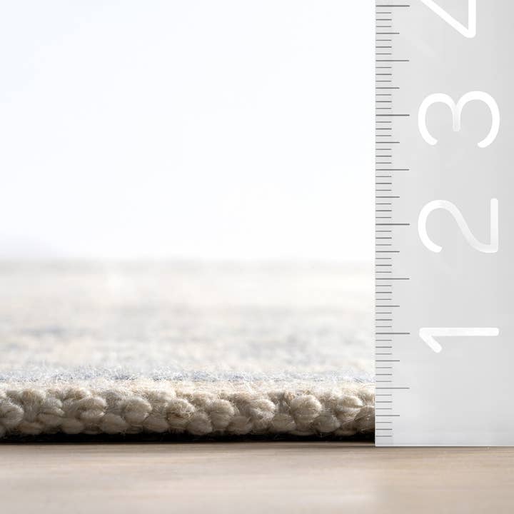 Slate Blue Flora Wool and Cotton Area Rug for wholesale on Faire2