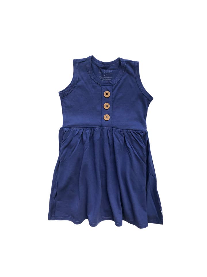 Maisie Dress - Skipper Blue for wholesale by Lulie Collection