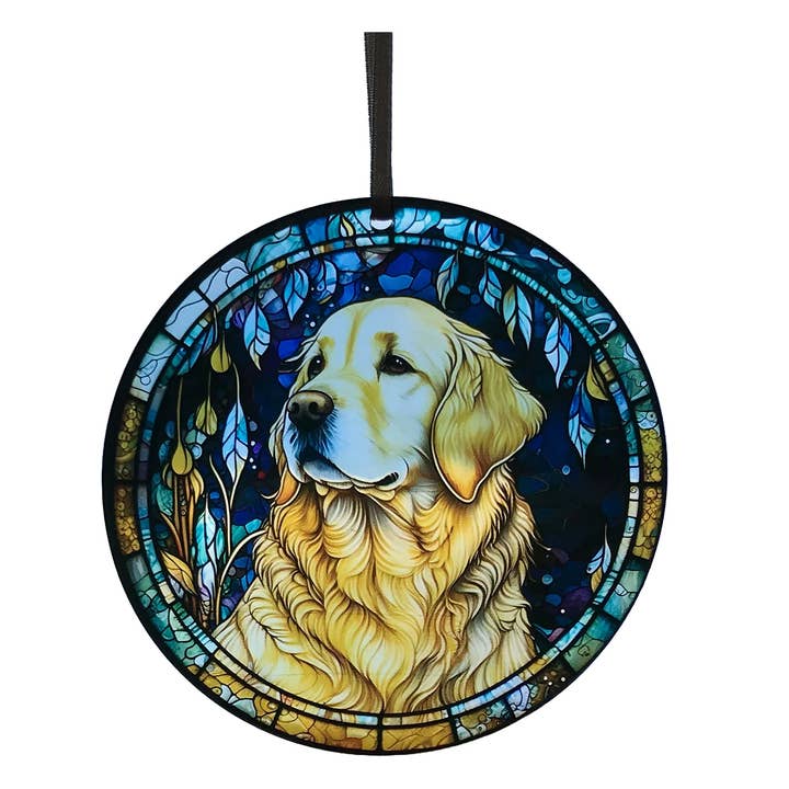 Golden Retriever, akryl fönsterprydnad #SC162 för wholesale av d'ears inc.