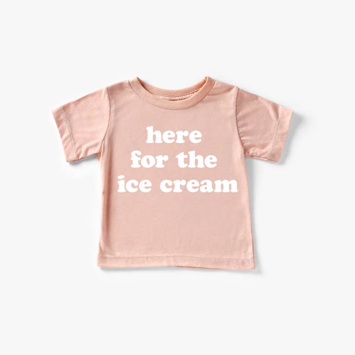 Benny & Ray Apparel - Wholesale Screen Printed T-Shirt - Kids - Here for the Ice Cream! Toddler and Youth Summer Shirt4