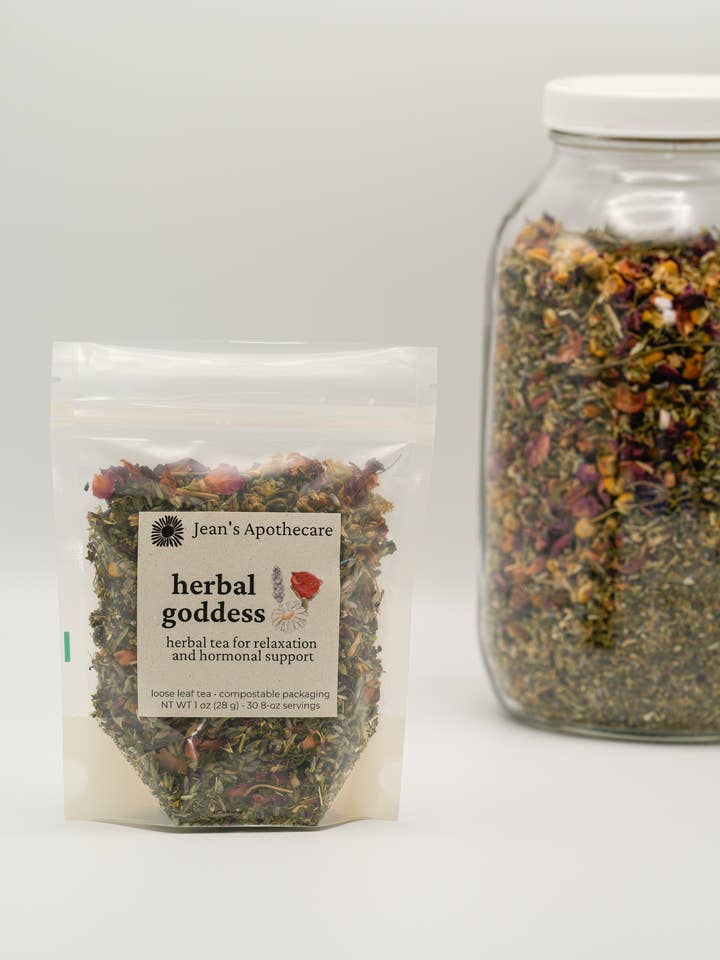Herbal Goddess Organic Herbal Tea | Relax & Hormonal Support for wholesale by Jean's Apothecare