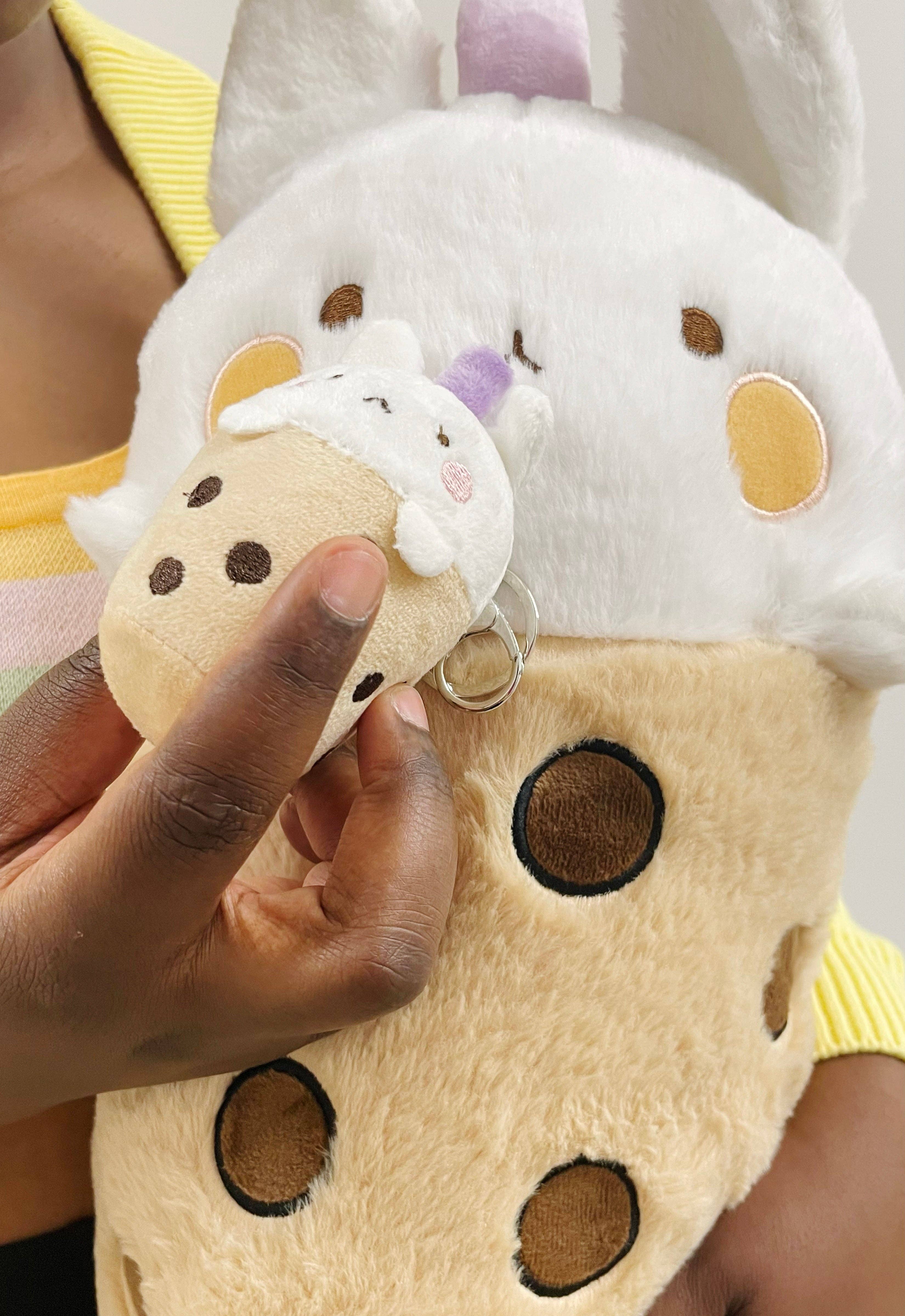 mintandapple – wholesale Keychain – Women's – Tiny Boba Milk Bun Keychain0