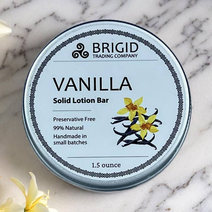 Brigid Trading Company - Wholesale Solid Lotion - Vanilla Solid Lotion Bar - French, Tahitian, and Madagascar Vanillas0
