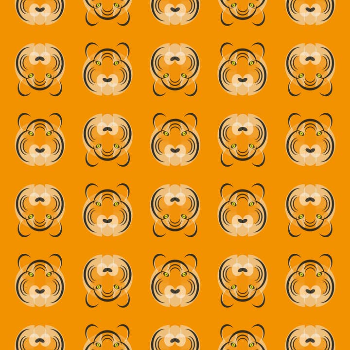 Inpakpapier Orange Tiger voor wholesale door Cloud Cuckoo Design