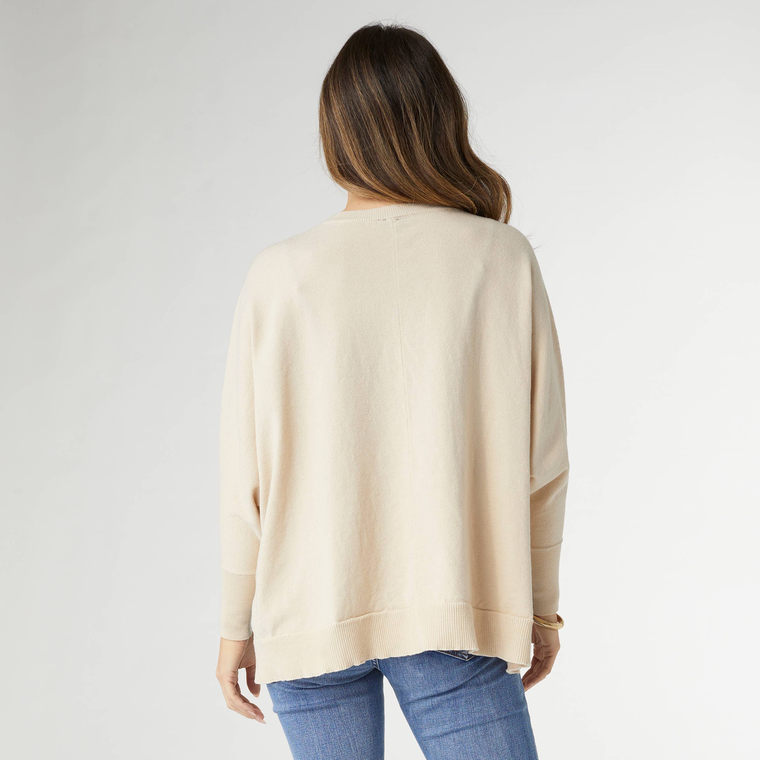 COCO + CARMEN - Wholesale Knit Sweater - Women's - Rila Fine Gauge V-Neck Sweater with Side Slit2