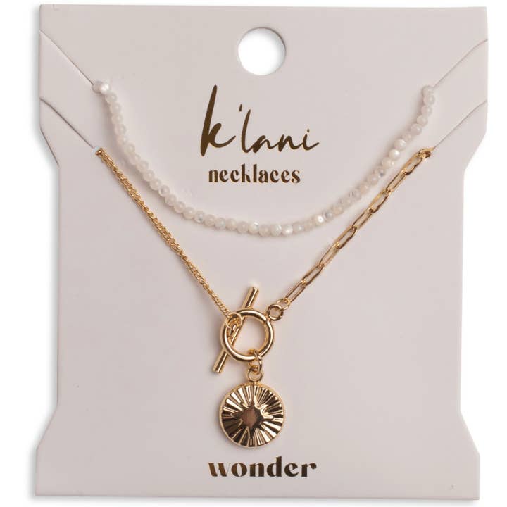 "Wonder" Necklaces-NEW Gold Star for wholesale by K'lani hair tie bracelets