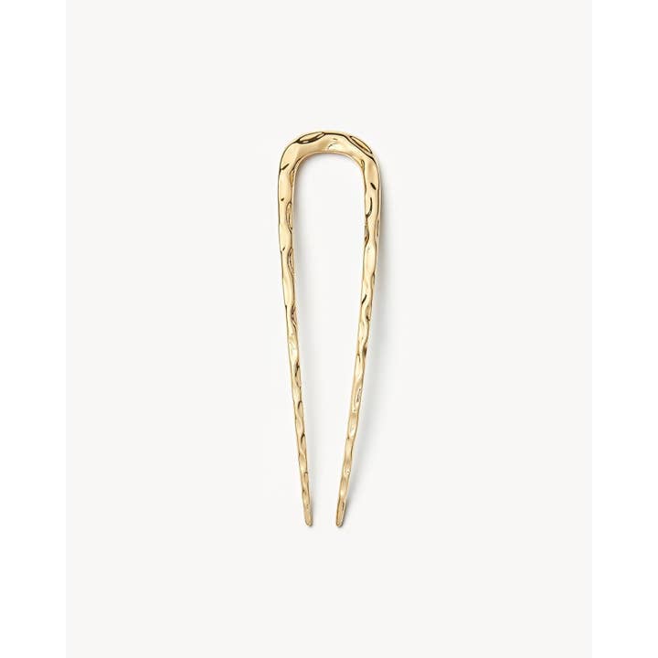 Midi Wavy French Hair Pin in Gold for wholesale by MACHETE