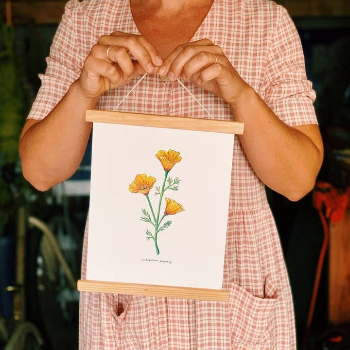 Little Salt Wagon - Wholesale Art Print - California Golden Poppy Wildflower Art Print Home Wall Decor8