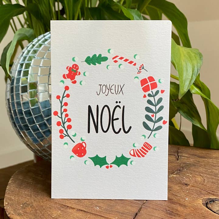 Tarjeta de FELIZ NAVIDAD «guirnalda» para venta al por mayor de MAISON mapa-chali