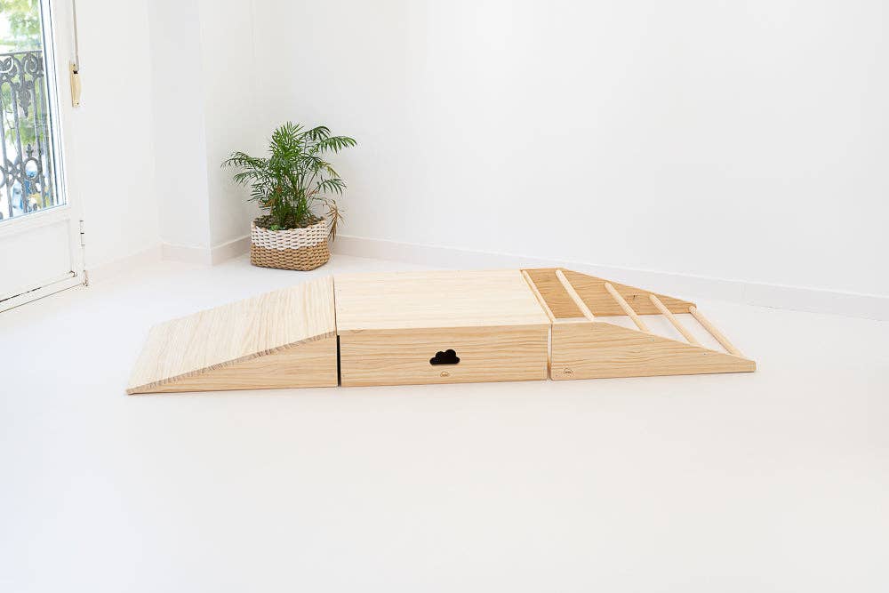 MINIPIU - Wholesale Wood Toy - Kids - Crawling pack · Pikler inspired drawer and ramps2