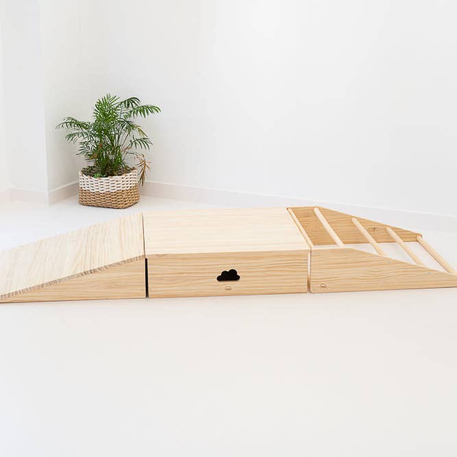 MINIPIU - Wholesale Wood Toy - Kids - Crawling pack · Pikler inspired drawer and ramps2