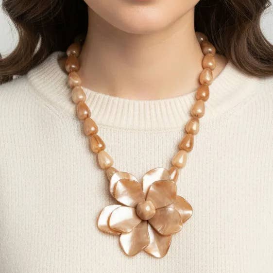 Sculpted Flower Statement Choker for wholesale by Miss Minna