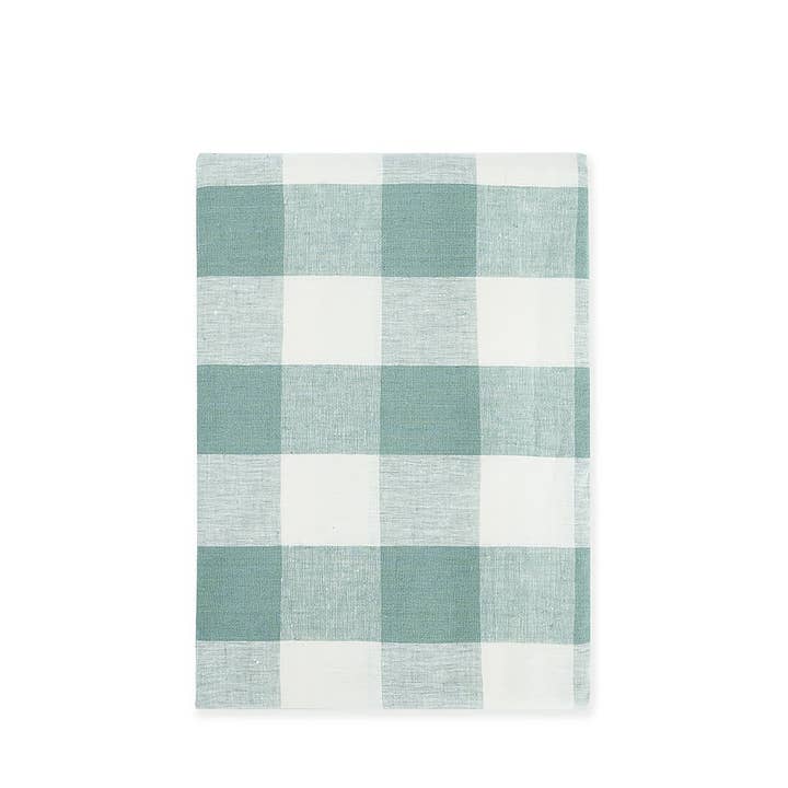 Sophie Allport - Wholesale Tablecloth - Teal Gingham Linen Tablecloth3