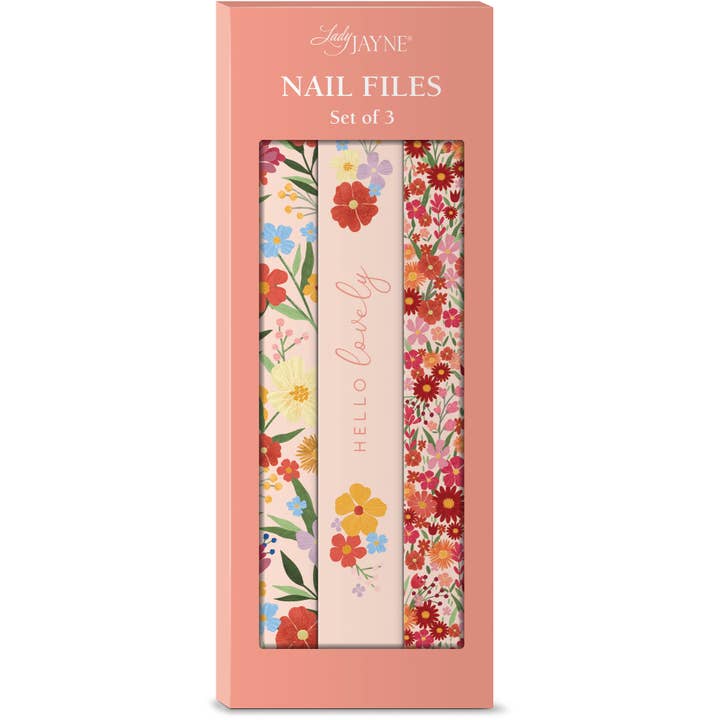Lady Jayne - Wholesale Nail File - Nail file set of 3 - Btcal Gden Pink Foral