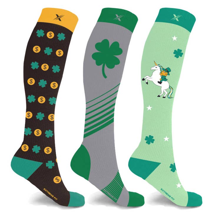 ST PATRICK'S SOCKS - 3 ASST STYLES for wholesale by The American Gift Company (TAGCO)