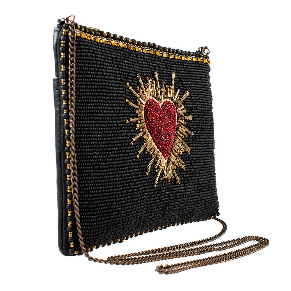 Mary Frances Accessories - Wholesale Crossbody Bag - Women's - Affection Heart Mini beaded red heart Crossbody Handbag2