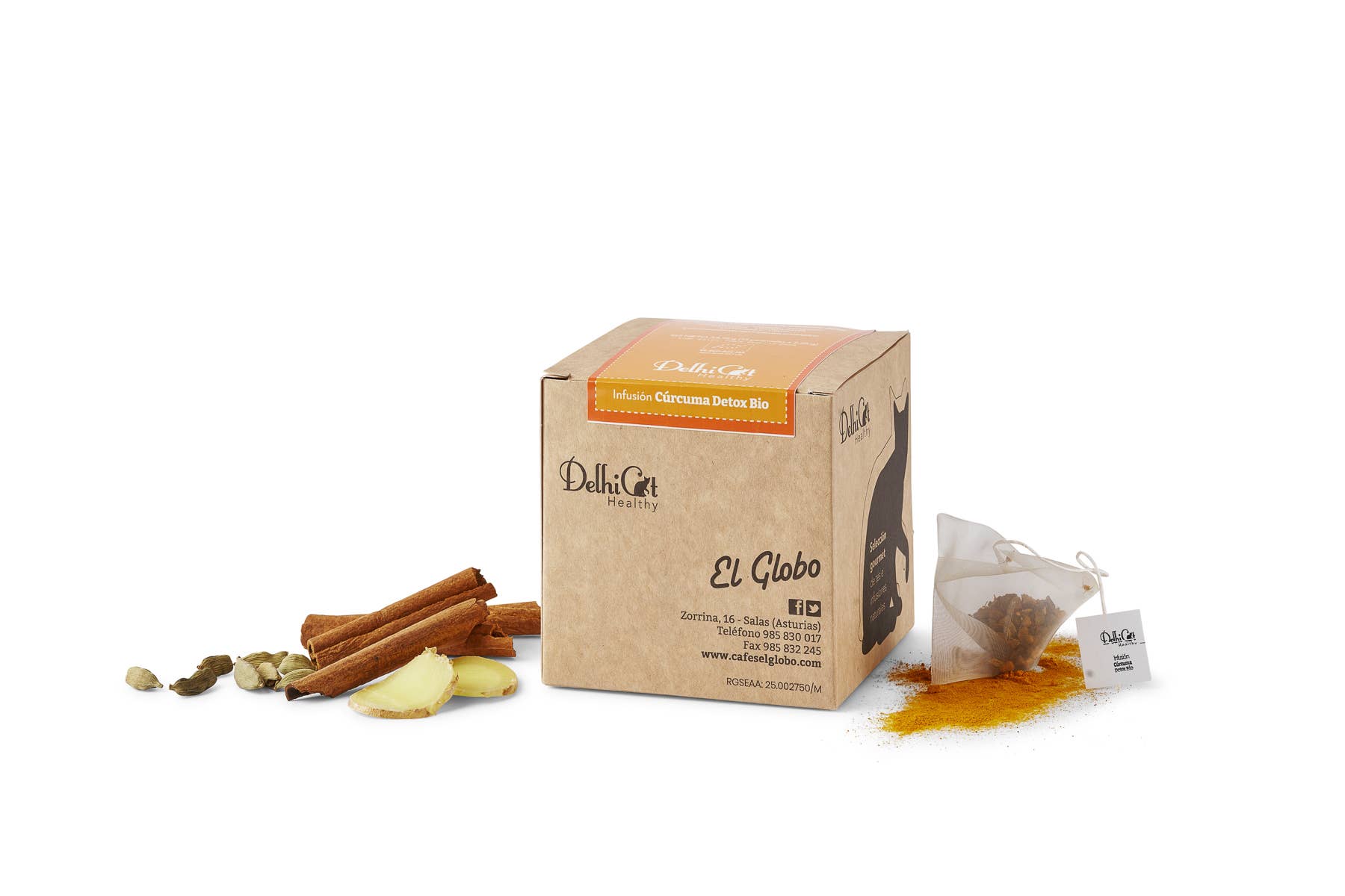 CAFÉS EL GLOBO SL - Wholesale Health/Detox Tea - TURMERIC GREEN TEA1