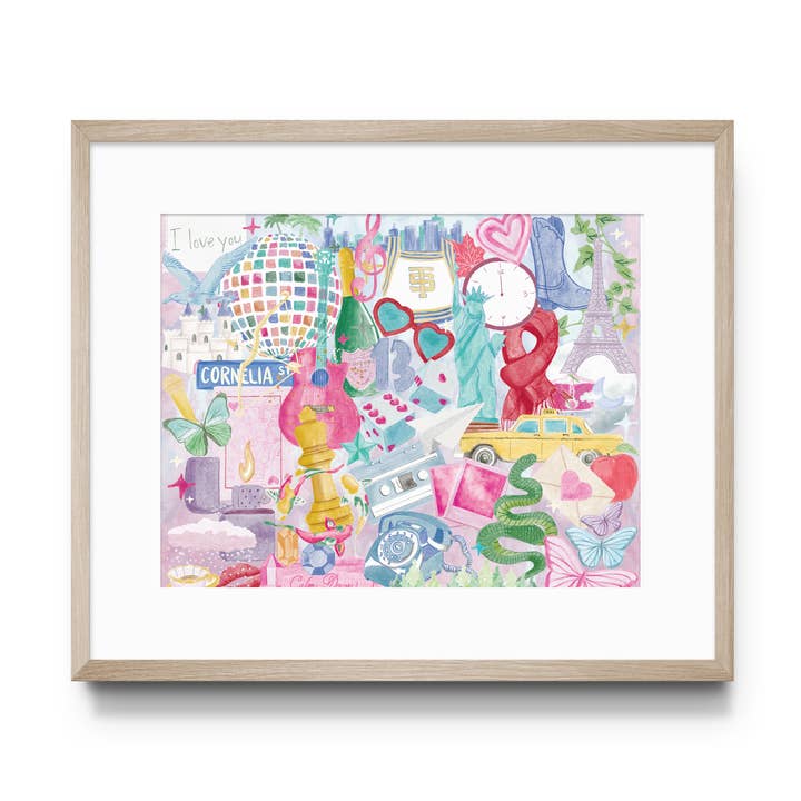 Impression d'art aquarelle collage d'ères, Taylor Swift pour la vente par Gracefully Made Art