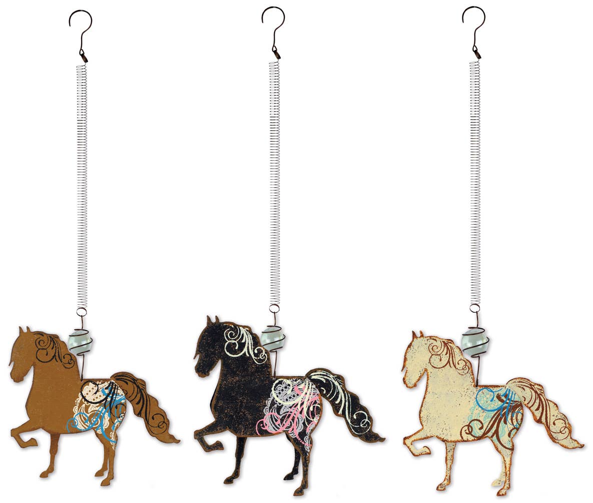 Sunset Vista Designs - Wholesale Ornament Set - Cowboy Country Horse Bouncys 3 Asst Ornament1