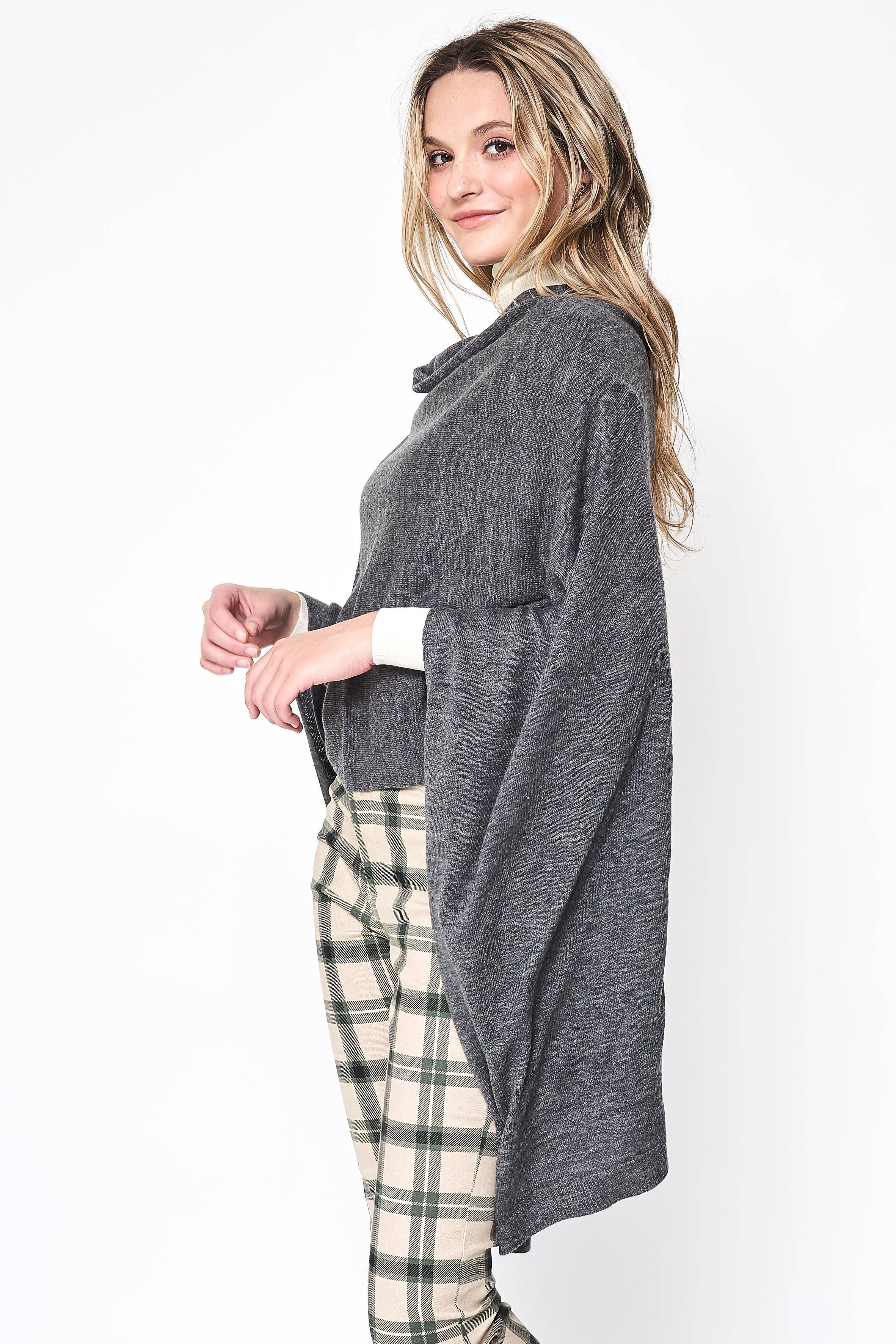 Do Everything In Love® - Wholesale Poncho - Women's - Solid Scarf Poncho15