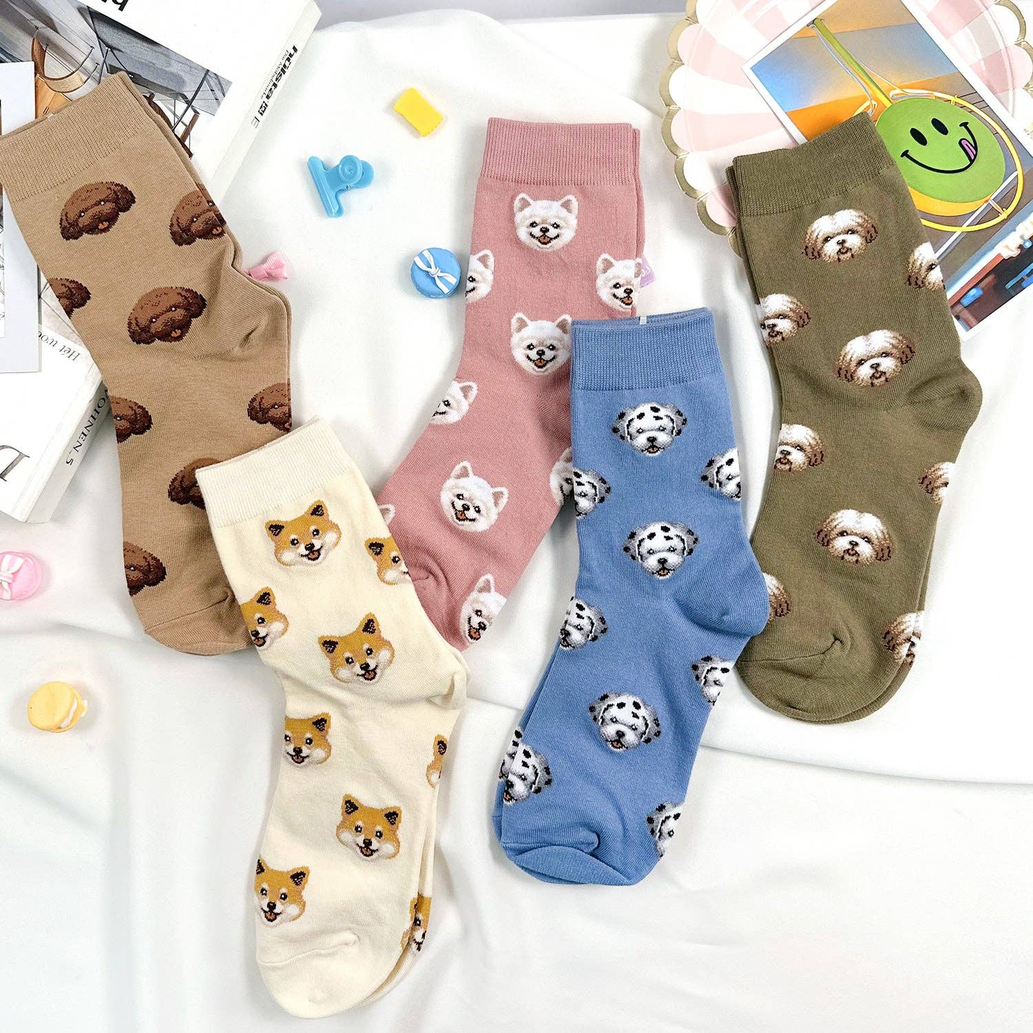 7DAYSSOCKS - Wholesale Socks - Women's - Women's Crew Mini Dogi Socks6