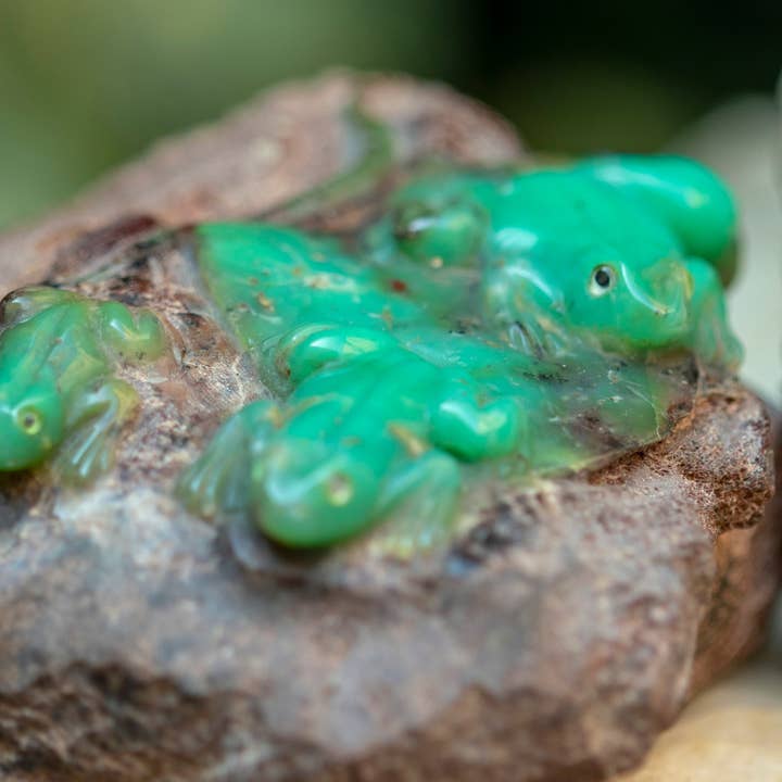 Krysopras StatueFrog Figurer VIII for engroshandel hos Asian Ethnic Art