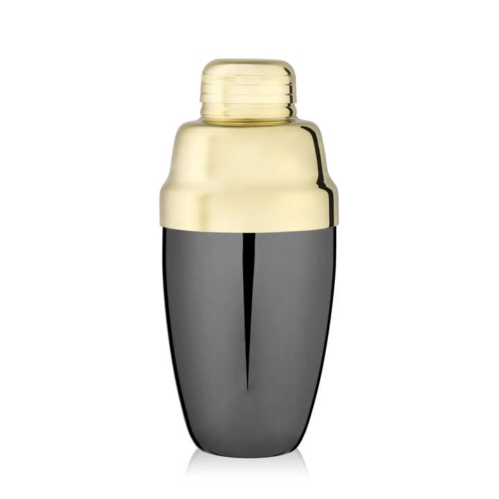 Viski - Wholesale Cocktail Shaker - Art Deco Two Toned Heavyweight Cocktail Shaker