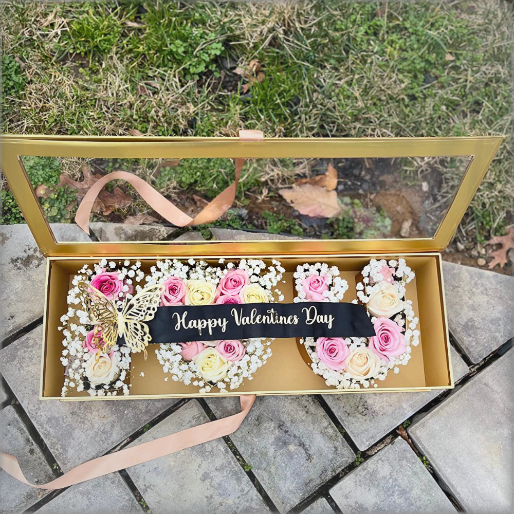 UNIKPACKAGING – wholesale Gift box – I Love U" Box with Clear Top, Plastic Liner & Ribbon3