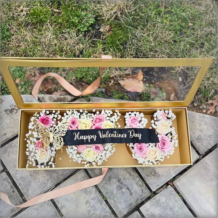 UNIKPACKAGING - Wholesale Gift Box - I Love U" Box with Clear Top, Plastic Liner & Ribbon3