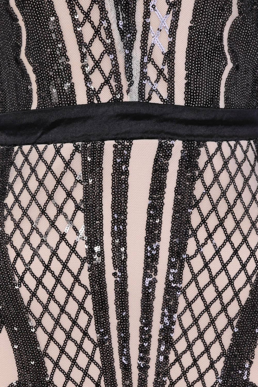 Nazz Collection Clothing Ltd - Wholesale Dress - Women's - Coco Couture Vip Black Nude Sequin Bodycon Illusion Dress7